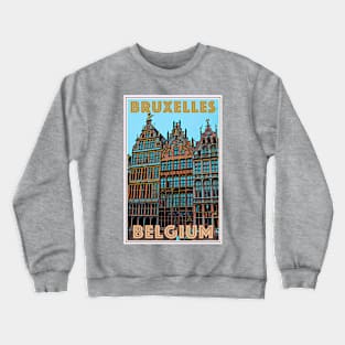 Vintage Travel Poster - Brussles Crewneck Sweatshirt